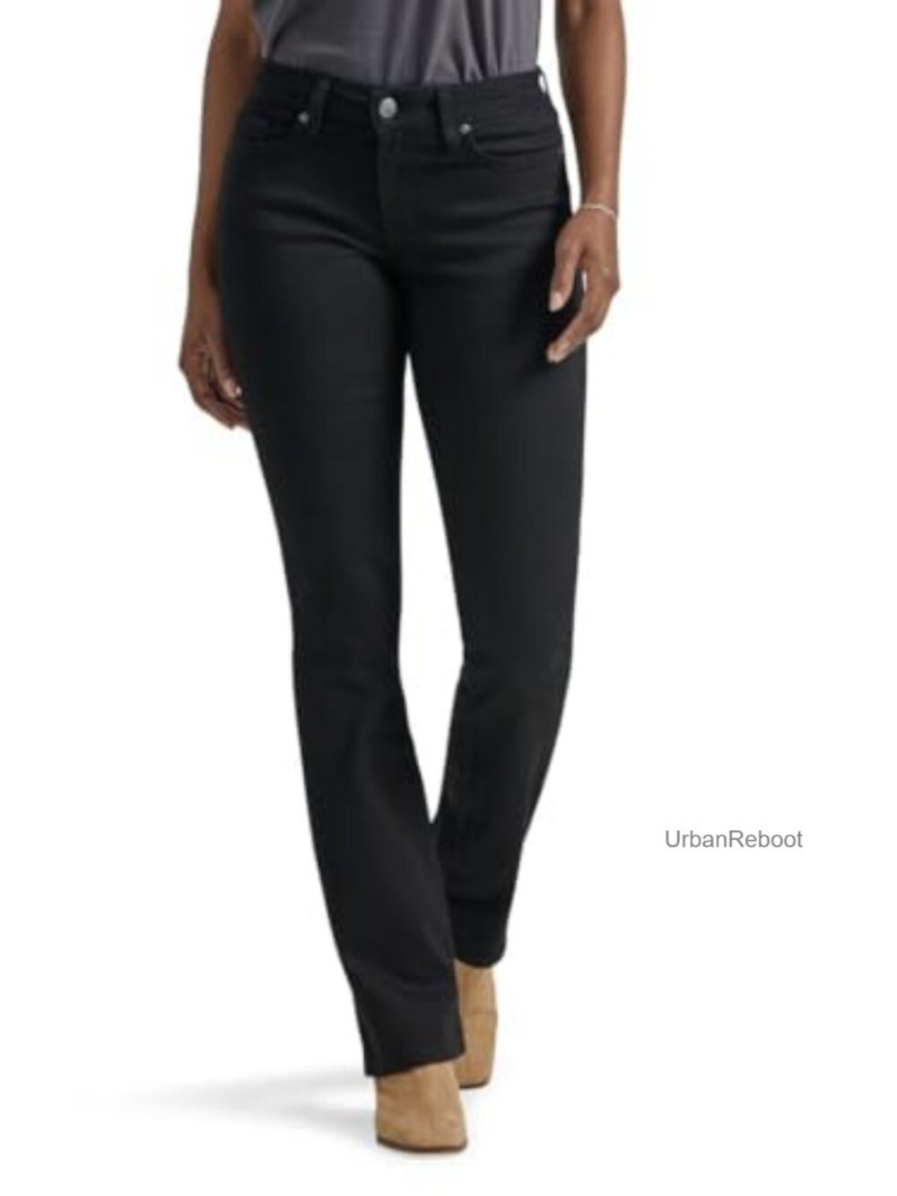 Lee Women's Mid Rise Bootcut Jeans Regular Fit Stretch Cotton Blend